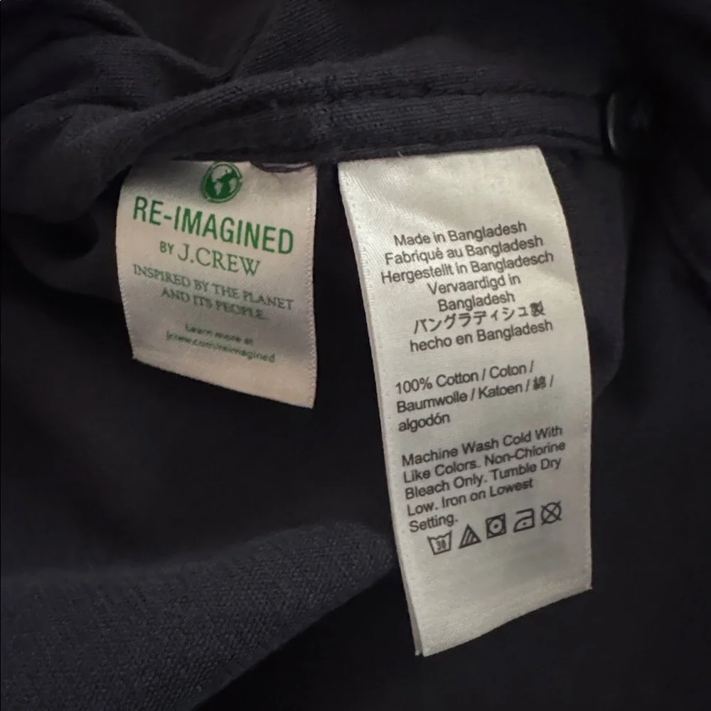 J. Crew Re-Imagined Men’s Corduroy‎ Long Sleeve Button Down Navy Blue Size XXLT